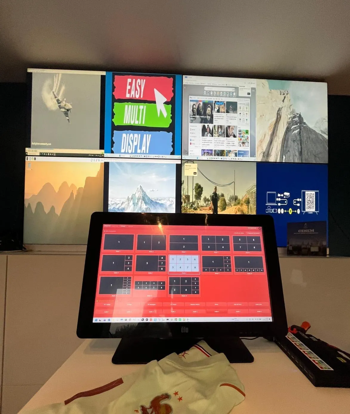 Consolle touch di pilotaggio della Multiprise HDMI