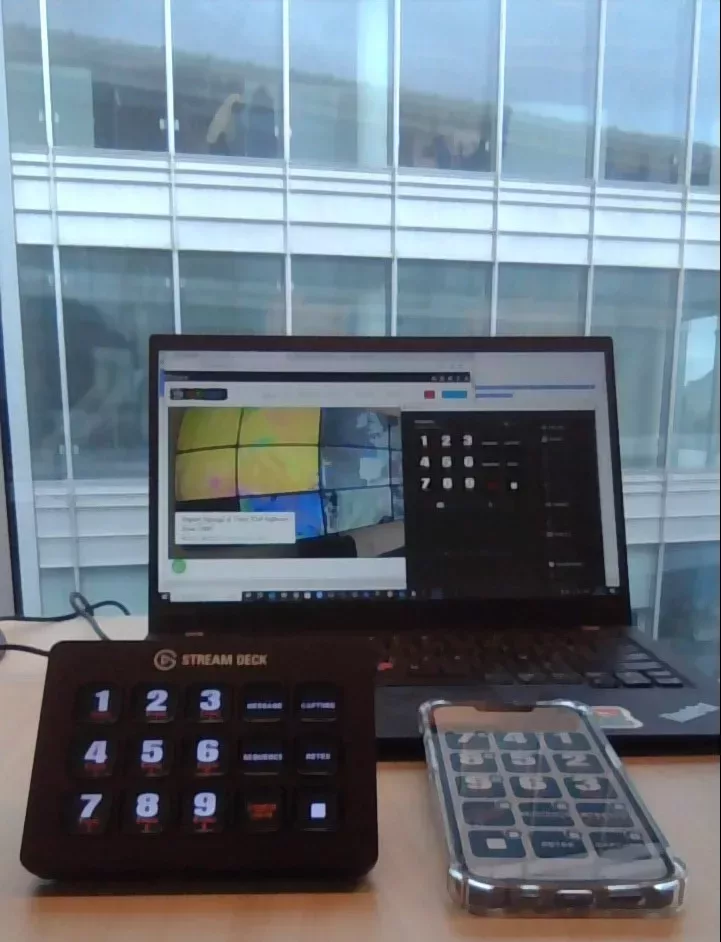 Controlo do mural de vídeo SDIS a partir de um iPhone ou de um smartphone Android