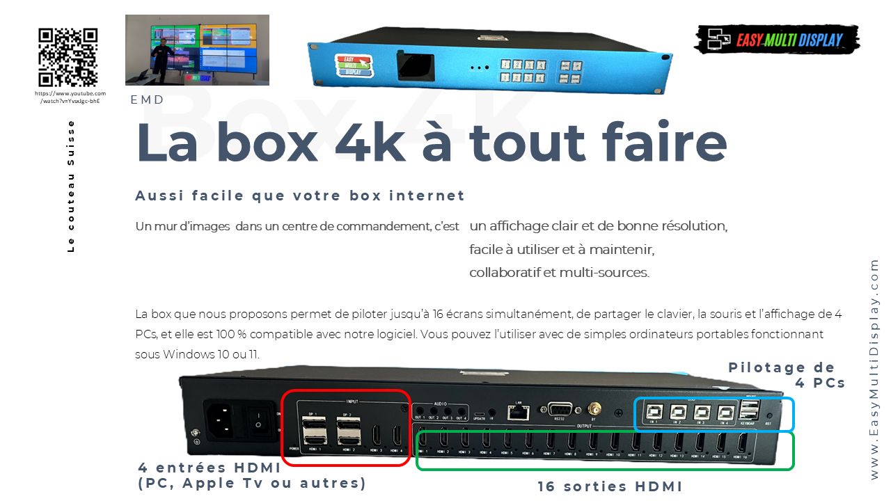 Supervisieruimte en strategische war room uitgerust met een Easy Multi Display videomuur voor crisisbeheer