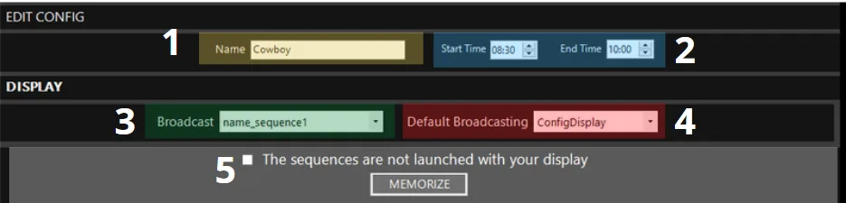 Editar configuración en la opción de planificación
